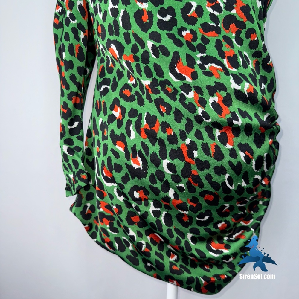 1152 NWT Choosy Untamed One Shoulder Dress - Size L - Green/Red/Black Multi - Picture 4 of 16